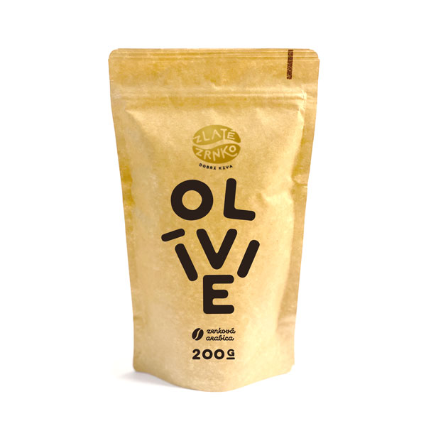 Levně Káva Zlaté Zrnko - Olívie (Směs 100% arabika) - "HOŘKÁ" 200 g MLETÁ: Mletí na domácí espresso kávovar a zalévání - turka (jemné)